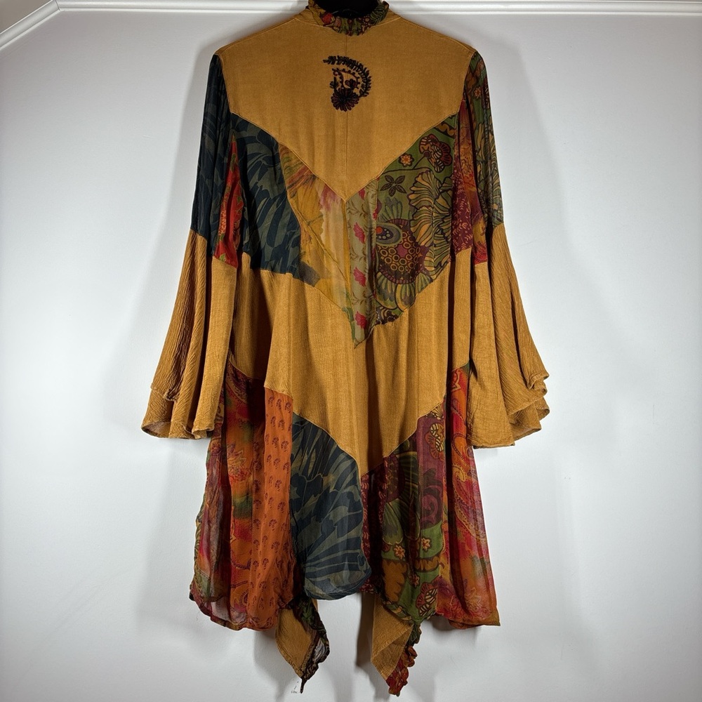 Young Threads Rustic Bohemian Patchwork Shrug Kim… - image 4